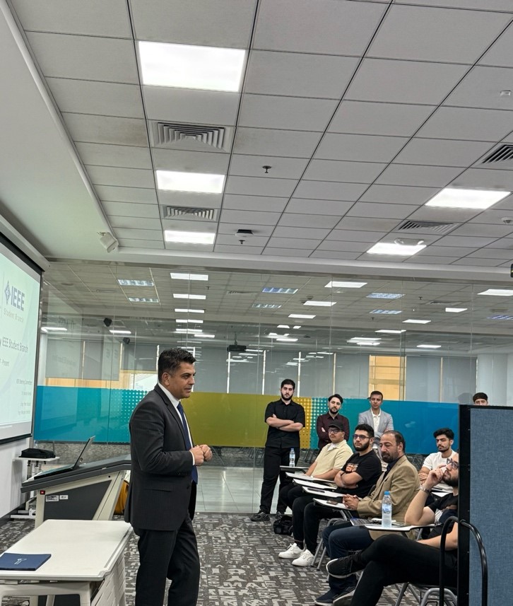IEEE orientation session in a lecture room